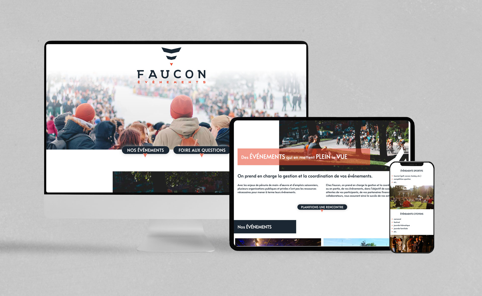 faucon evenements site web